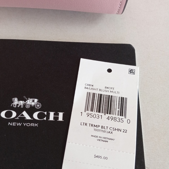 COACH CASHIN CARRY 22 LIGHT BLUSH MULTI LEATHER W/TROMPE L'OEIL PRINT - Picture 11 of 11